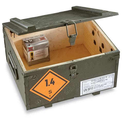 military surplus wooden ammo boxes